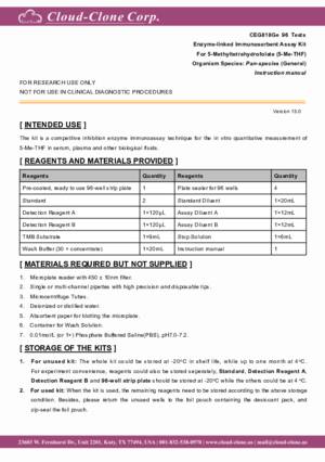 ELISA-Kit-for-5-Methyltetrahydrofolate-(5-Me-THF)-CEG818Ge.pdf
