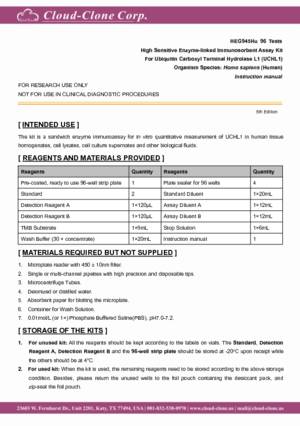High-Sensitive-ELISA-Kit-for-Ubiquitin-Carboxyl-Terminal-Hydrolase-L1-(UCHL1)-HEG945Hu.pdf