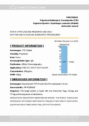 Polyclonal-Antibody-to-Transthyretin--TTR--PAA726Rb51.pdf
