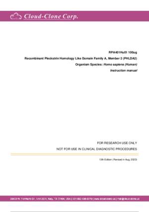 Recombinant-Pleckstrin-Homology-Like-Domain-Family-A--Member-2-(PHLDA2)-RPA401Hu01.pdf