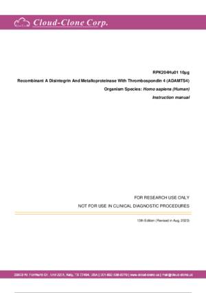 Recombinant-A-Disintegrin-And-Metalloproteinase-With-Thrombospondin-4-(ADAMTS4)-RPK204Hu01.pdf