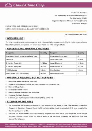 ELISA-Kit-for-Interleukin-4-(IL4)-SEA077Si.pdf