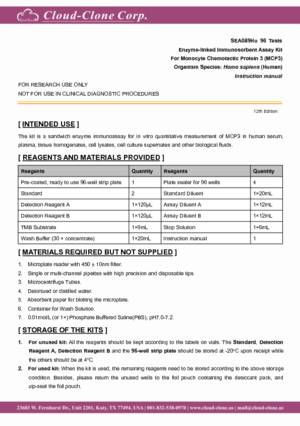 ELISA-Kit-for-Monocyte-Chemotactic-Protein-3-(MCP3)-SEA089Hu.pdf