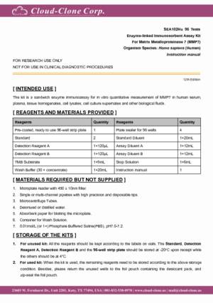 ELISA-Kit-for-Matrix-Metalloproteinase-7-(MMP7)-SEA102Hu.pdf