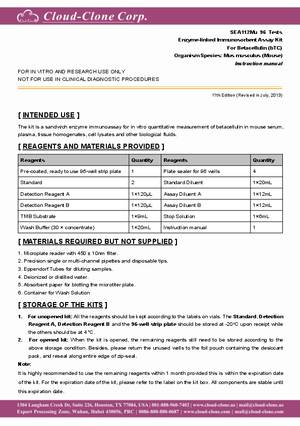 ELISA-Kit-for-Betacellulin-(bTC)-E90112Mu.pdf