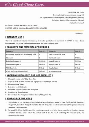 ELISA-Kit-for-Glyceraldehyde-3-Phosphate-Dehydrogenase-(GAPDH)-SEB932Mu.pdf