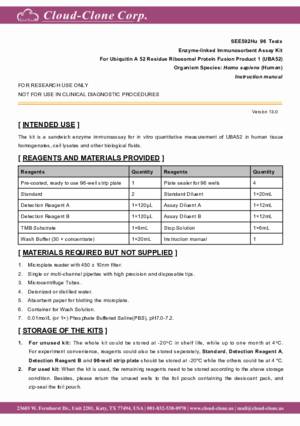 ELISA-Kit-for-Ubiquitin-A-52-Residue-Ribosomal-Protein-Fusion-Product-1-(UBA52)-SEE592Hu.pdf