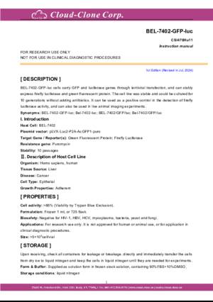 Human-Luciferase-BEL-7402-Hepatocellular-Carcinoma-Cells-(BEL-7402-GFP-Luc-)-CSI470Hu11.pdf