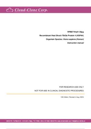 Recombinant-Heat-Shock-70kDa-Protein-4-(HSPA4)-RPB071Hu01.pdf