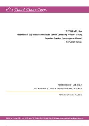 Recombinant-Staphylococcal-Nuclease-Domain-Containing-Protein-1-(SND1)-RPF285Hu01.pdf