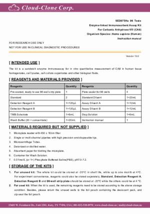 ELISA-Kit-for-Carbonic-Anhydrase-VIII-(CA8)-SED075Hu.pdf